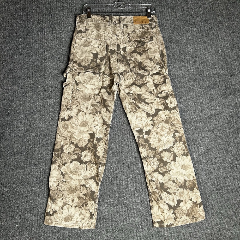 Pacsun Milo Floral Cotton Carpenter Pants Womens Size 29x30 Baggy - Picture 2 of 9
